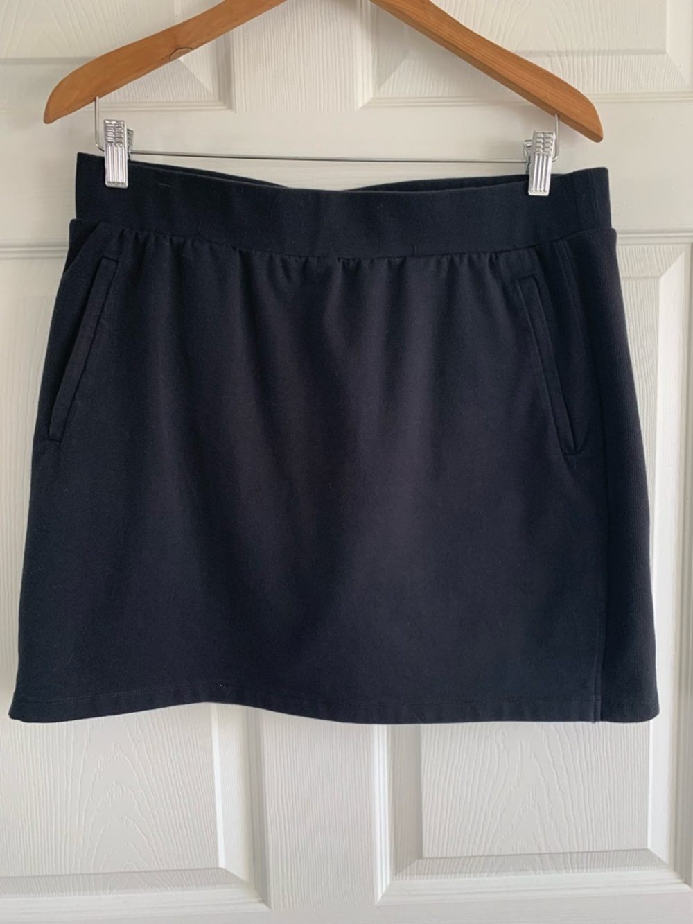 Talbots Black T by Talbots Knit Skort with Logo Waistband